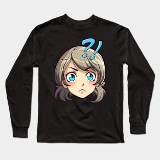 Sceptical Anime Emoji - Anime Shirt Long Sleeve T-Shirt